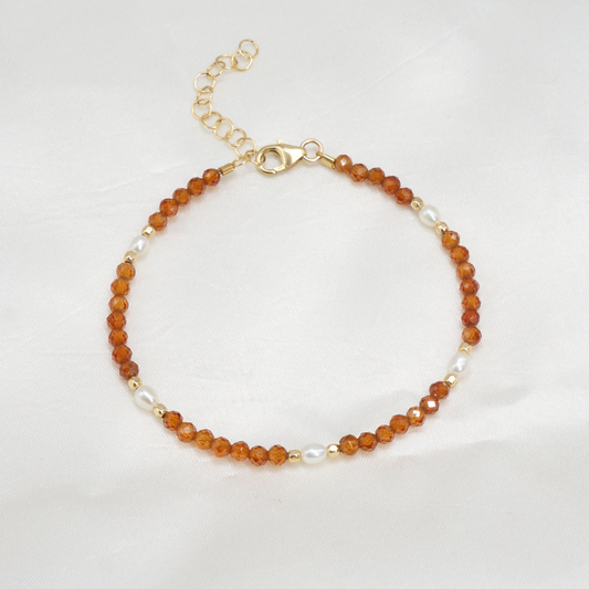 Orange Garnet Perpetual Bracelet
