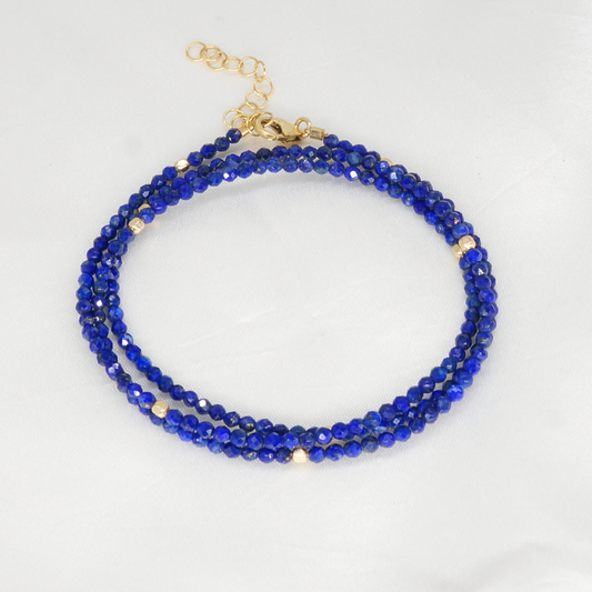 Lapis Lazuli Prevail Wrap Bracelet