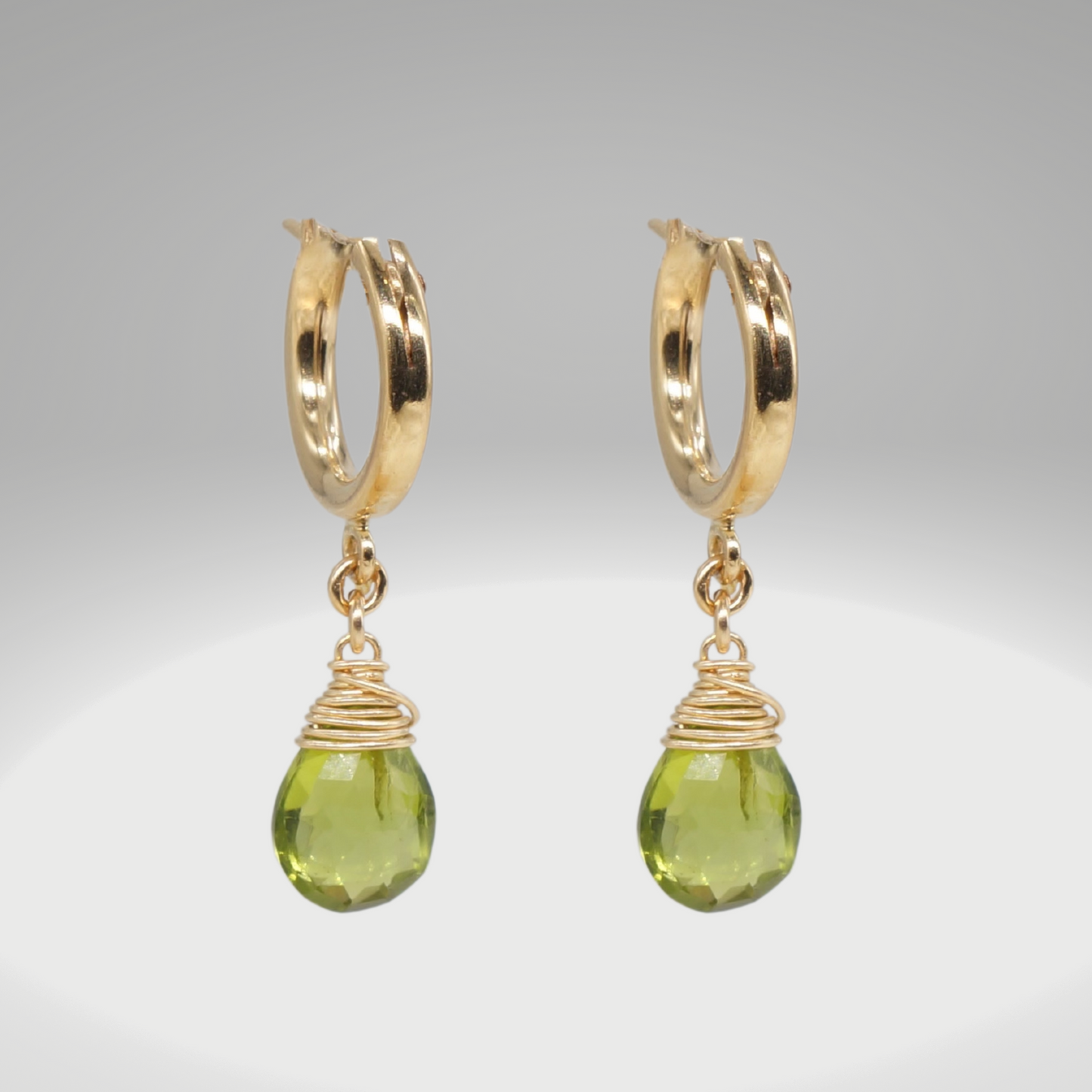 Peridot Birthstone/Zodiac Huggie Earrings
