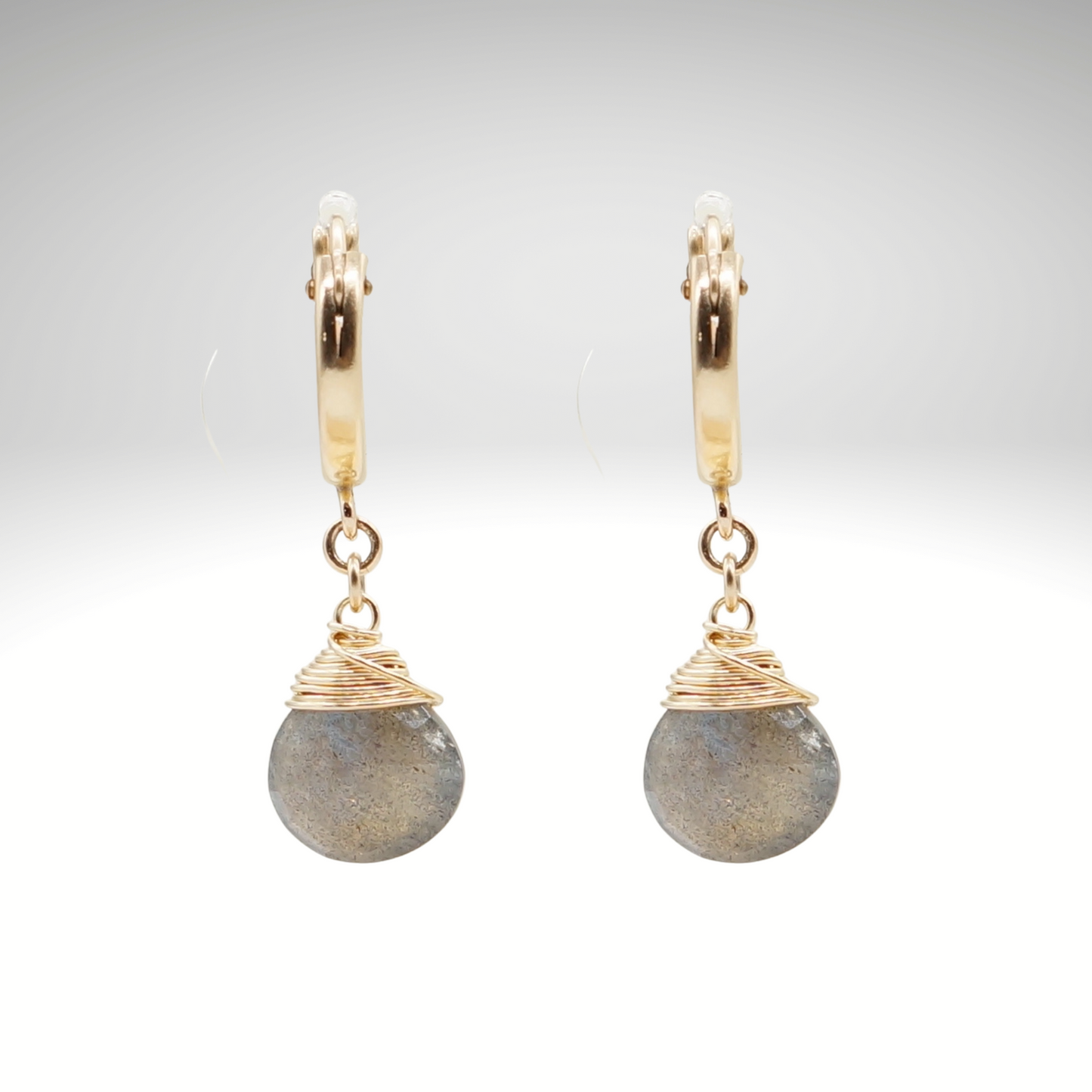 Labradorite Birthstone/Zodiac Huggie Earrings