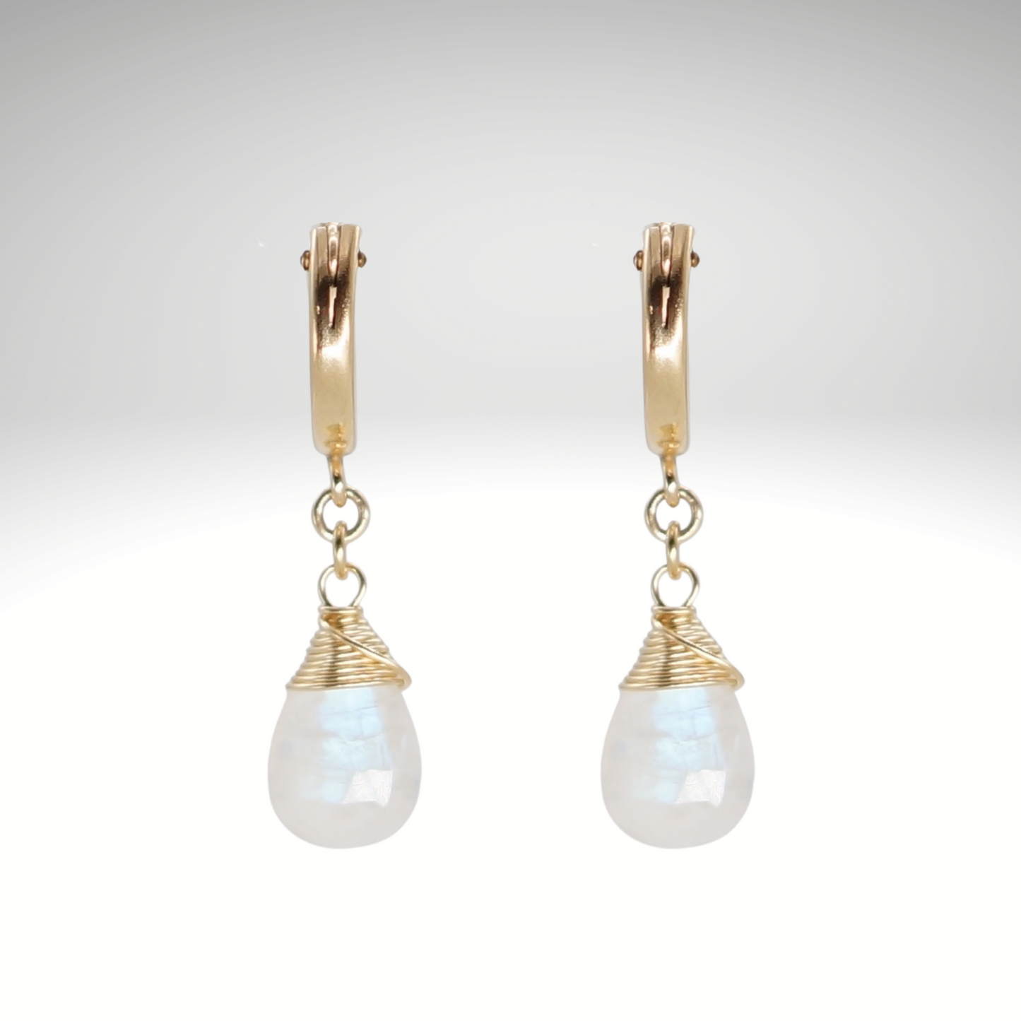 Moonstone Birthstone/Zodiac Huggie Earrings