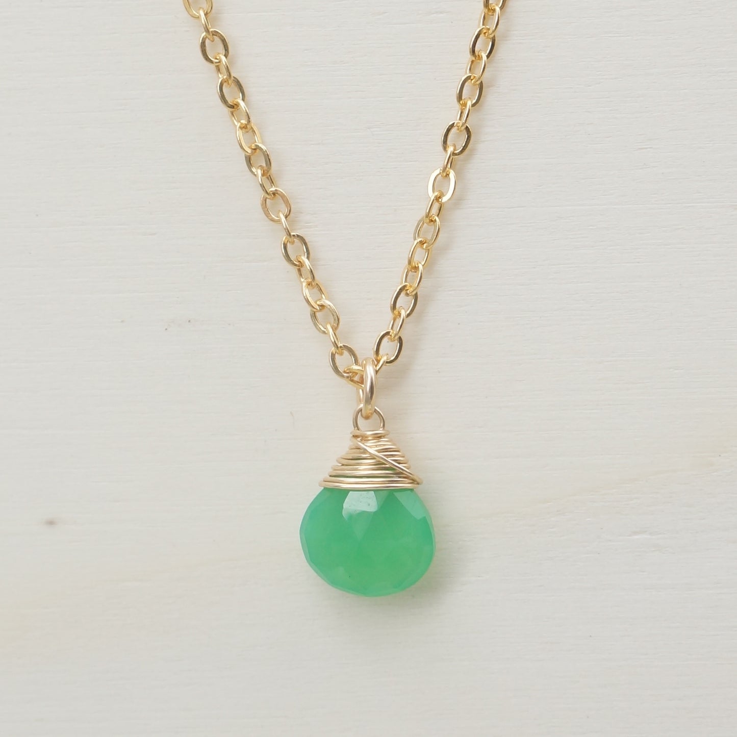 Chrysoprase Zodiac/Birthstone Necklace