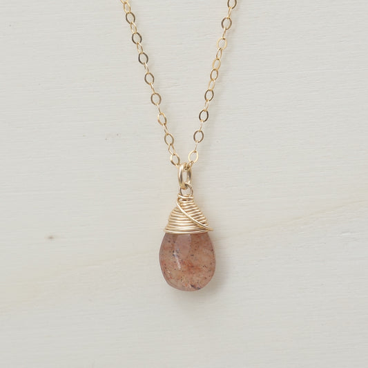 Sunstone Zodiac/Birthstone Necklace