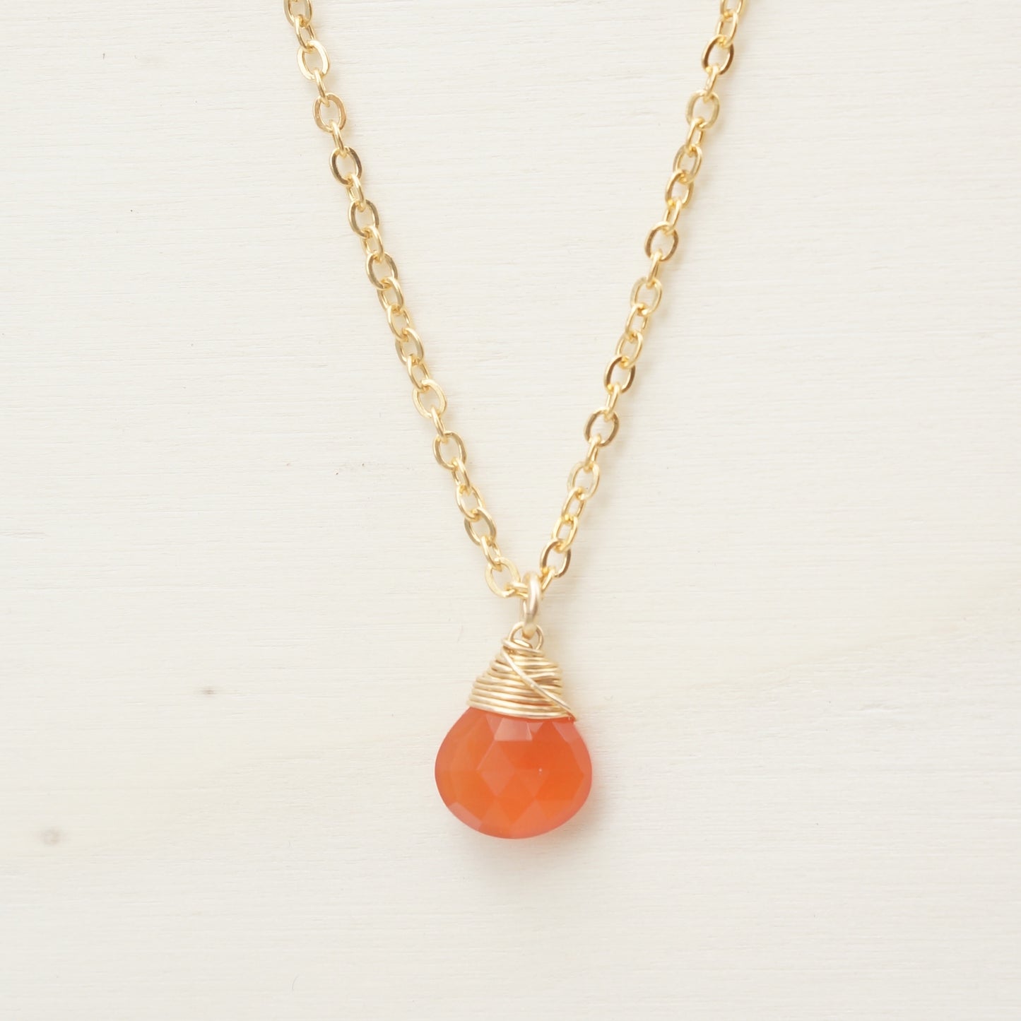 Carnelian Zodiac/Birthstone Necklace