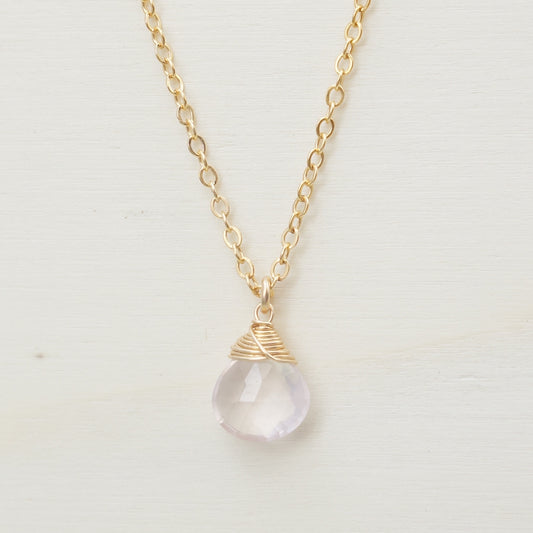 Rose Quartz Zodiac/Birthstone Necklace