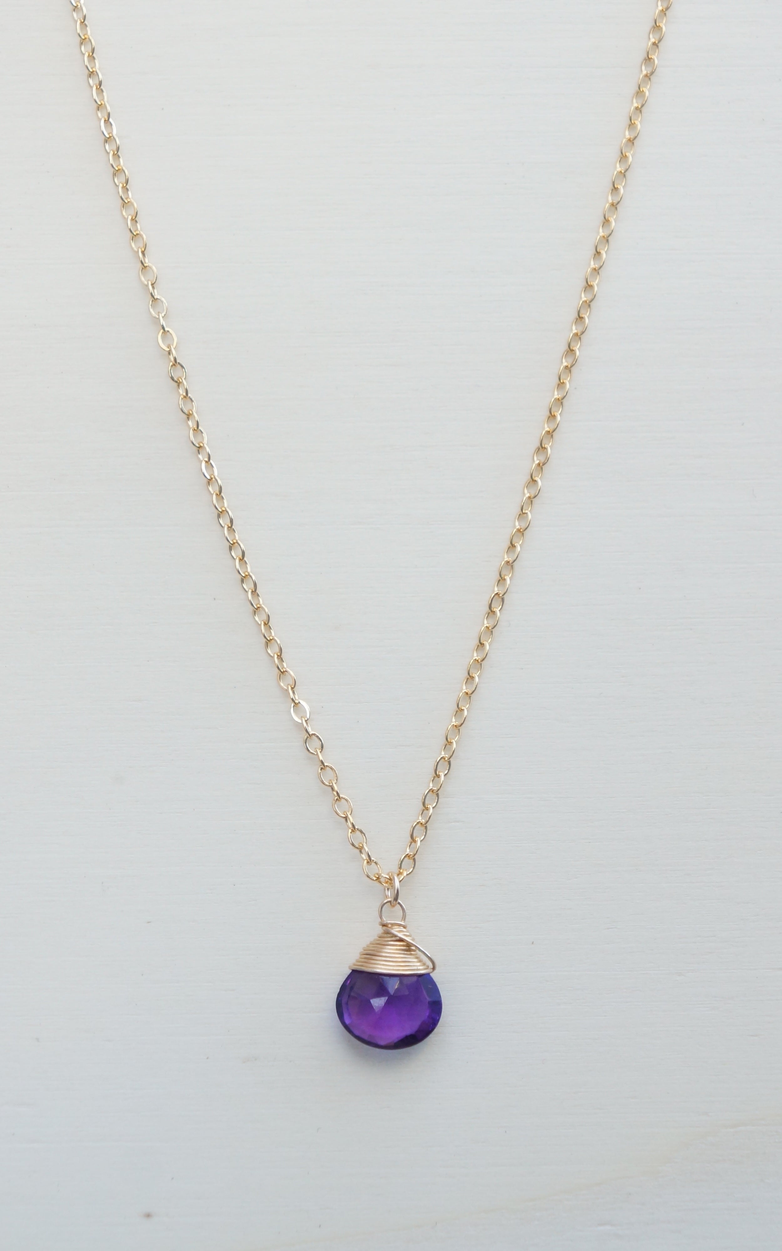 Amethyst Zodiac/Birthstone Necklace – PINTAS JEWELRY