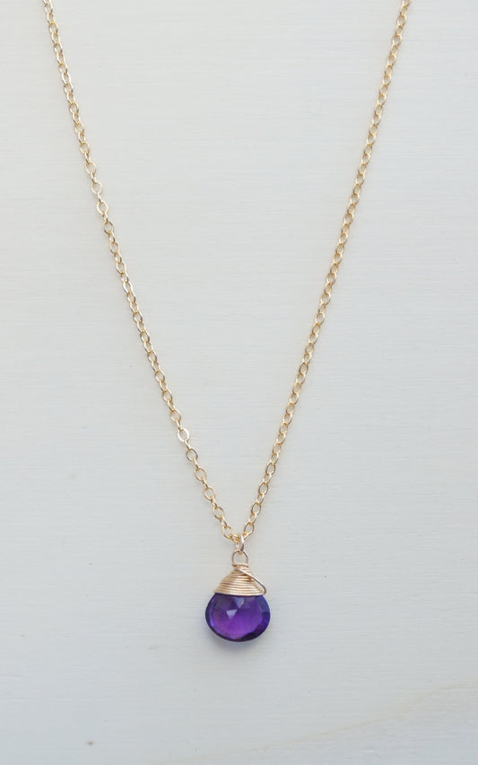 Amethyst Zodiac/Birthstone Necklace