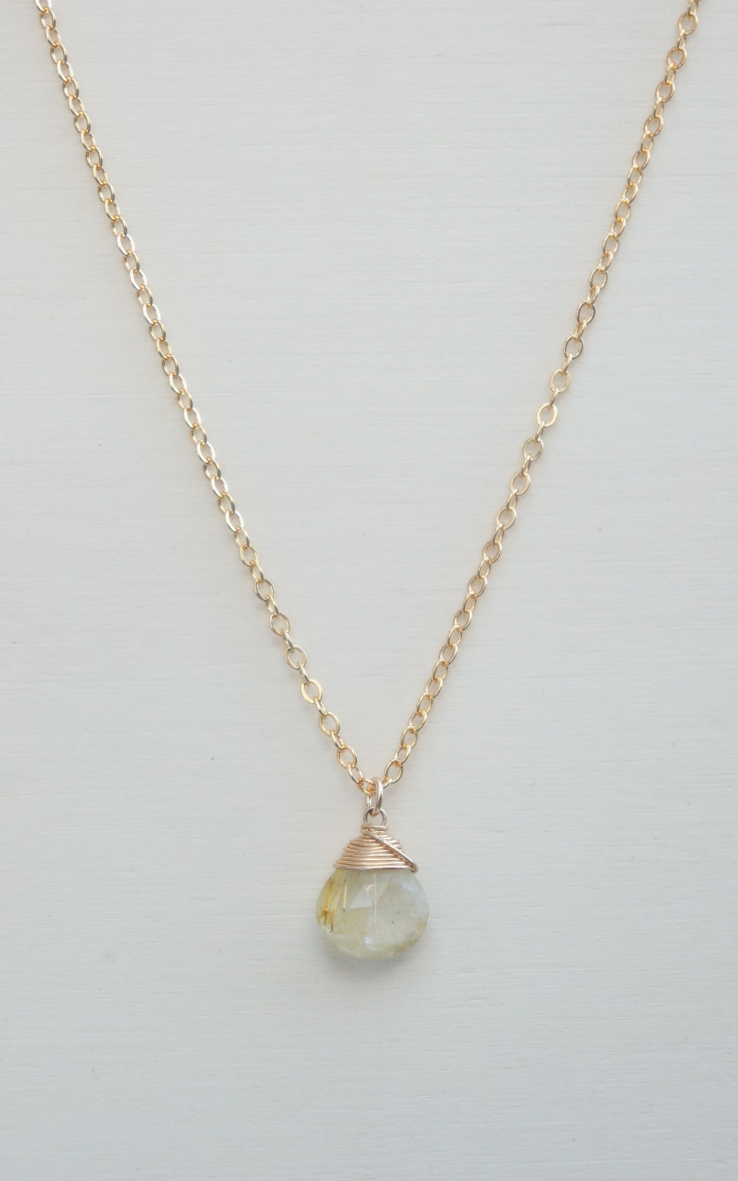 Rutilated Quartz Zodiac/Birthstone Necklace