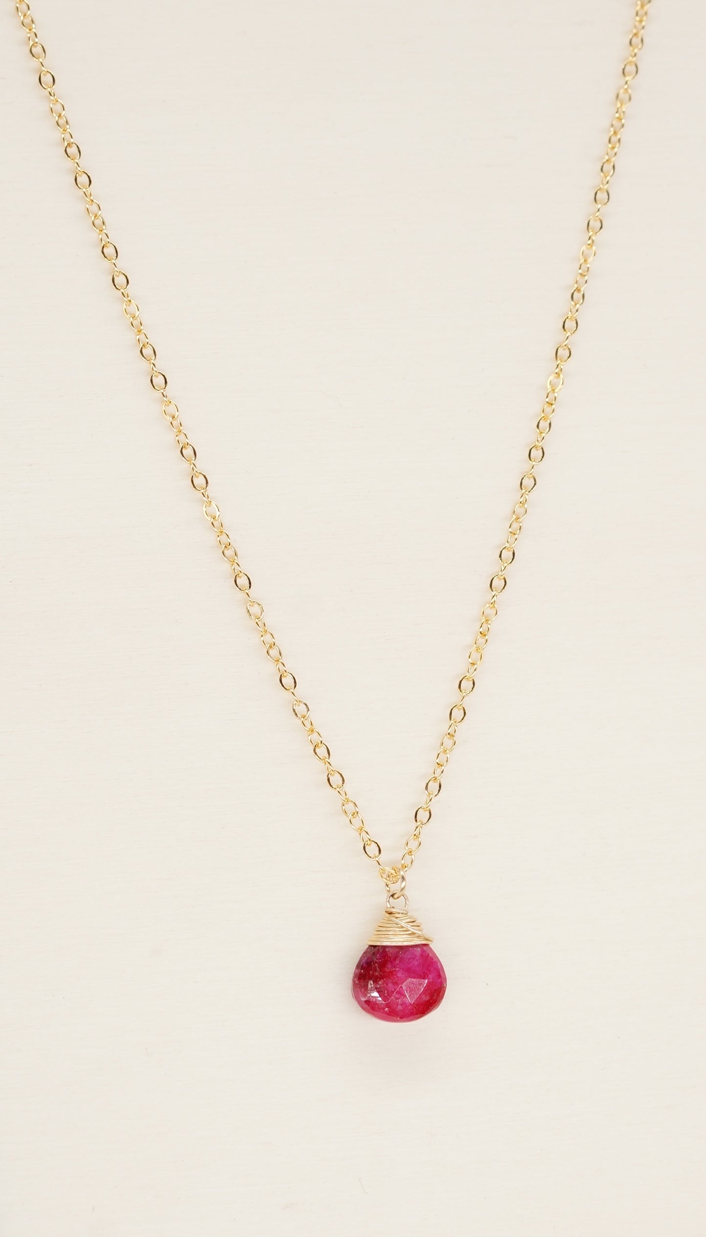 Ruby Zodiac/Birthstone Necklace