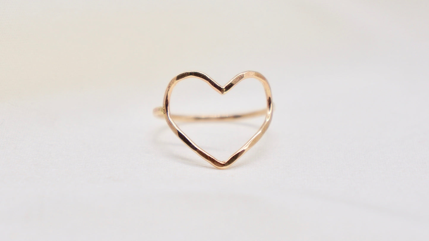 An expression of love, the symbol of the heart is great to wear for one's self love or for a beloved. hammered texture 14k gold filled, rose gold filled or 92.5 sterling silver handmade in Los Angeles