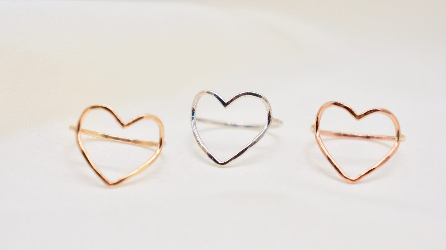 An expression of love, the symbol of the heart is great to wear for one's self love or for a beloved.  hammered texture 14k gold filled, rose gold filled or 92.5 sterling silver handmade in Los Angeles 
