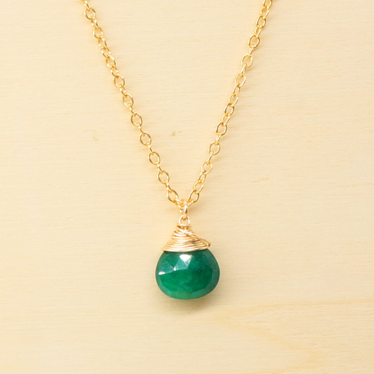 Emerald Zodiac/Birthstone Necklace