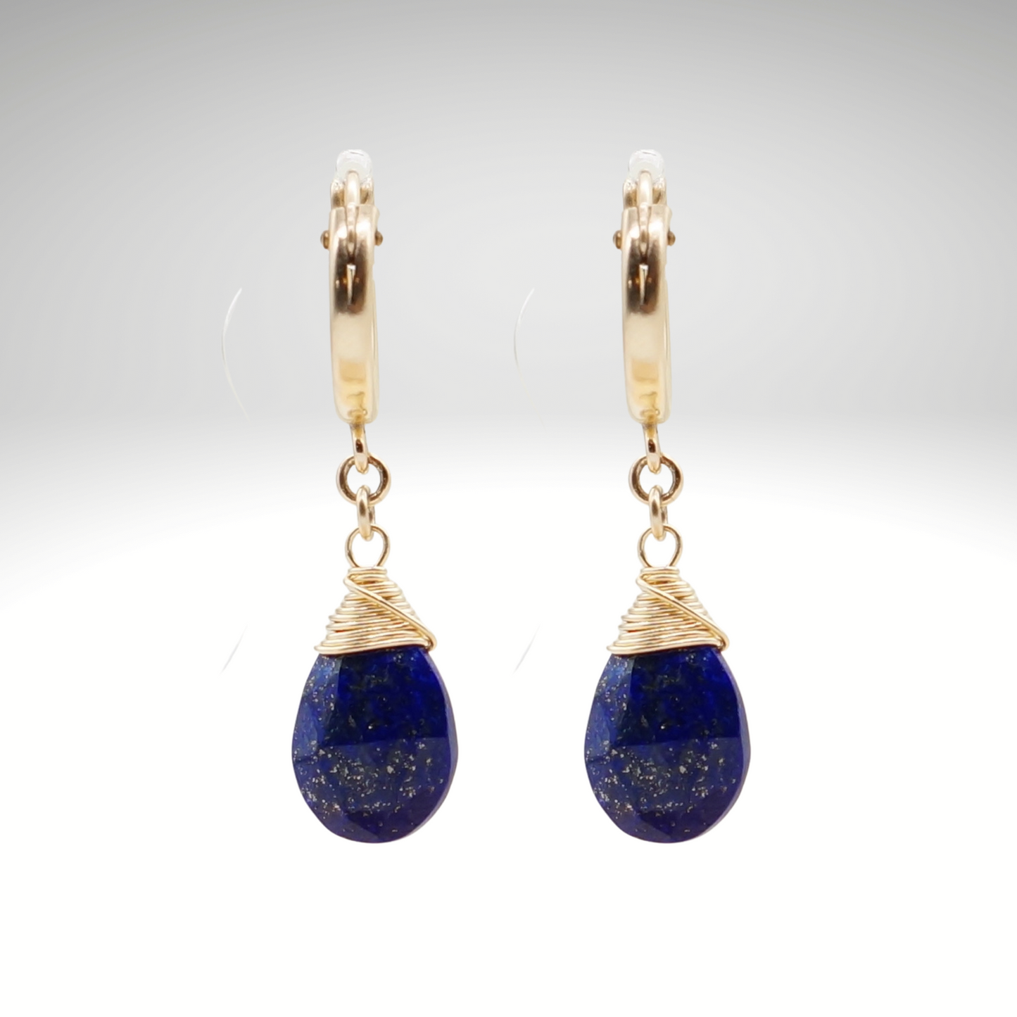 Lapis Lazuli Birthstone/Zodiac Huggie Earrings